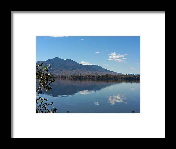 Bigelow Mountain Flagstaff Lake Maine Landscape Reflection Framed Print featuring the photograph Bigelow Mt View by Barbara Smith-Baker