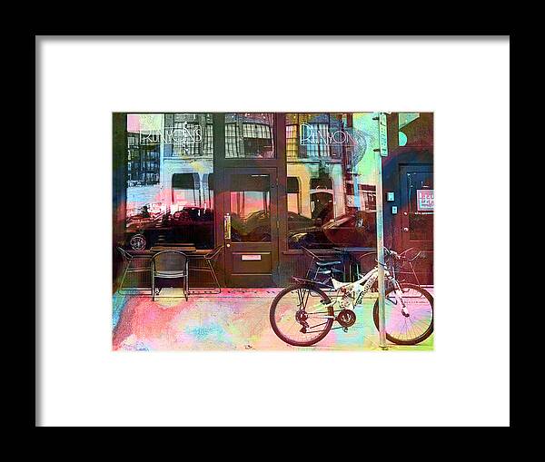 Minneapolis Photo Art Framed Print featuring the digital art Bike Ride to Runyons by Susan Stone