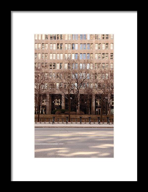 Building Framed Print featuring the photograph Bikes And Branches by Kreddible Trout