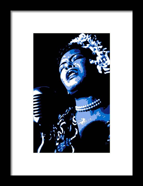 Billie Holiday Framed Print featuring the digital art Billie Holiday by DB Artist