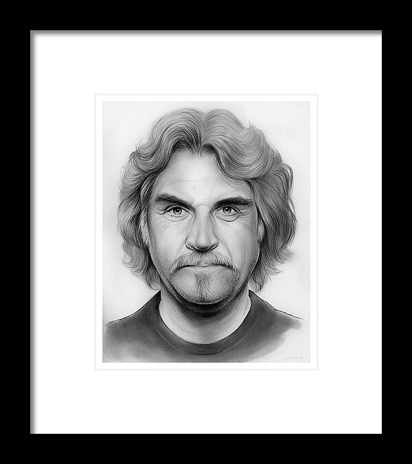 Sottish Framed Print featuring the drawing Billy Connolly by Greg Joens