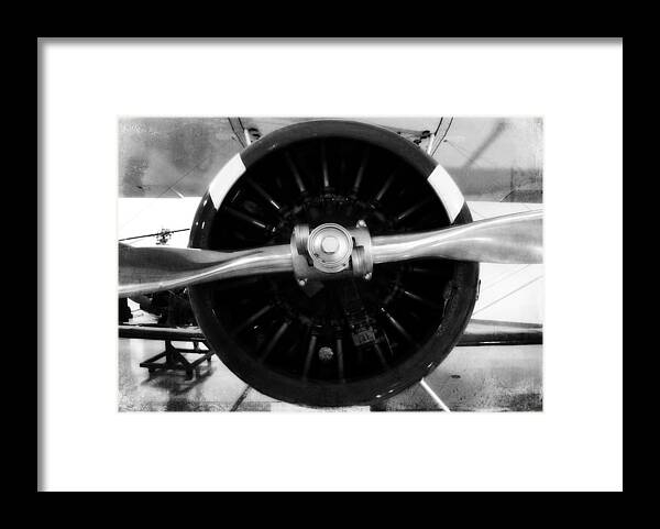 Airplane Framed Print featuring the photograph Biplane Propeller by Matt Hanson