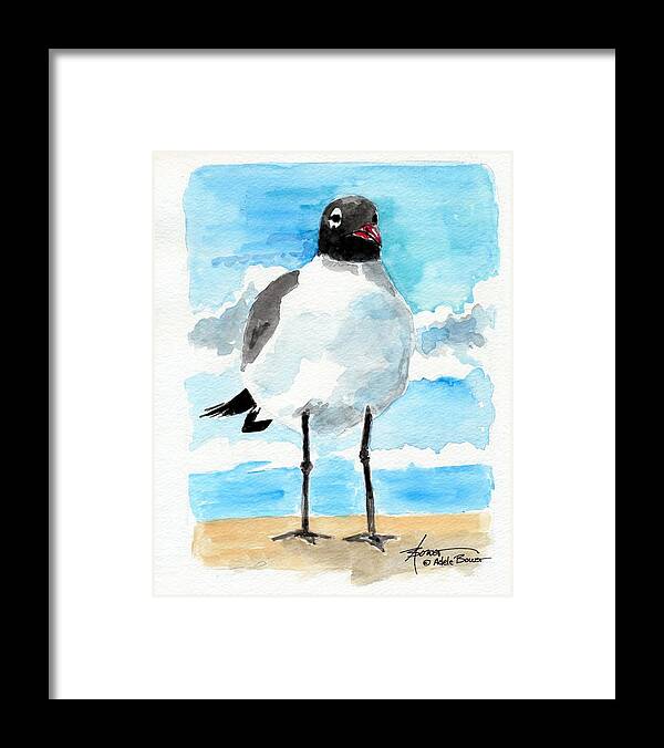 Sea Gull Framed Print featuring the painting Bird Legs by Adele Bower