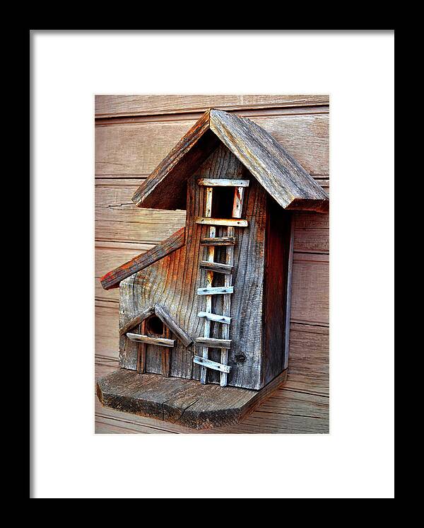 Birdhouse Framed Print featuring the photograph Birdhouse Apartment 001 by George Bostian
