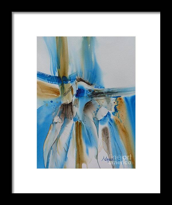 Heron Framed Print featuring the painting Bird's of a feather by Donna Acheson-Juillet