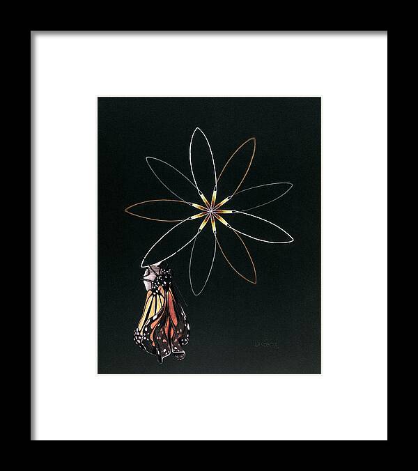 Butterfly Framed Print featuring the painting Birth of Butterfly by Robin Aisha Landsong
