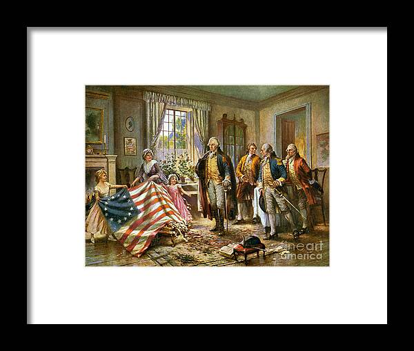 George Washington Framed Print featuring the photograph Birth Of Old Glory 1777 by Science Source