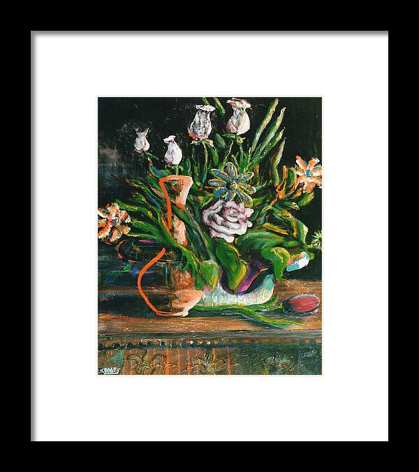 Flowers Framed Print featuring the painting Birthday Bouquet by Dennis Tawes