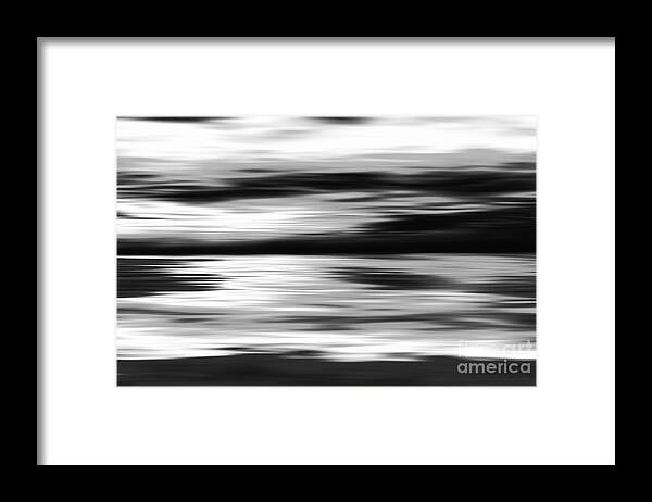 Abstract Framed Print featuring the digital art Black and White abstract painting by Jan Brons