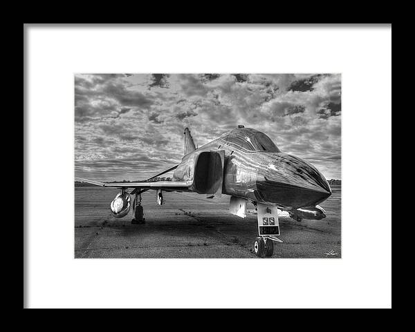 F4 Phantom Framed Print featuring the photograph Black and White Phantom by Phil And Karen Rispin