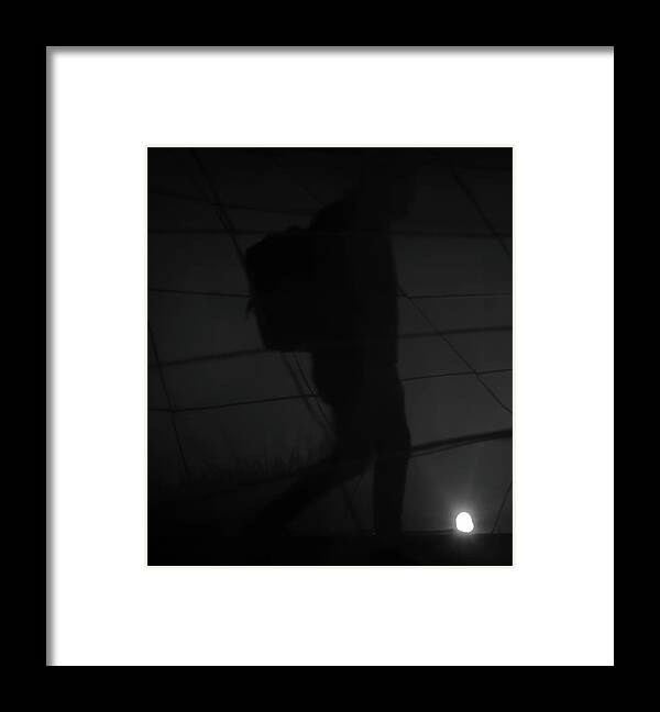 Silhouette Framed Print featuring the photograph Black and White Silhouette of a Man by Prakash Ghai