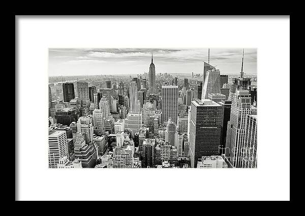 Photography Framed Print featuring the photograph Black and White Skyline by MGL Meiklejohn Graphics Licensing