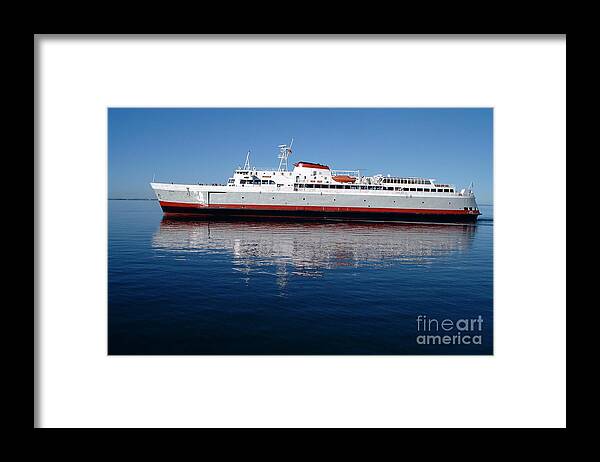 Boat Framed Print featuring the photograph Black Ball Ferry by Larry Keahey
