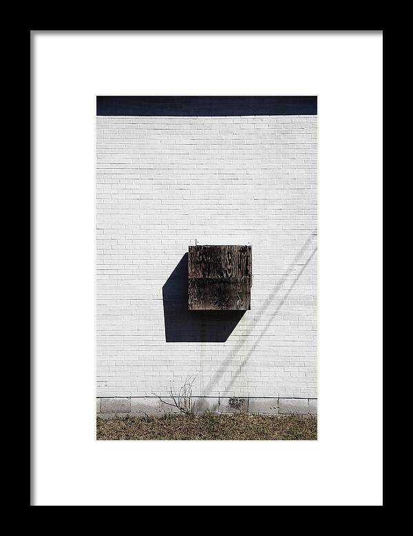 Minimal Framed Print featuring the photograph Black Block by Kreddible Trout