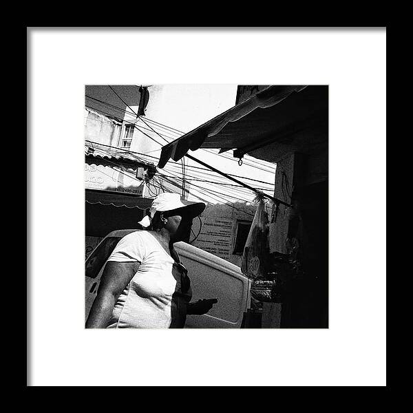 Streetphotography Framed Print featuring the photograph Black Face Lady

#woman #people by Rafa Rivas