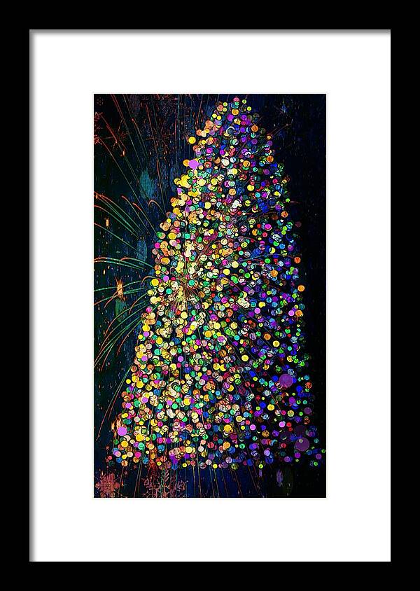 Blacklight Framed Print featuring the digital art Black Forest 2 by Pamela Smale Williams