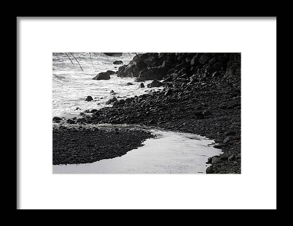  Framed Print featuring the photograph Black Lava Beach, Maui by Kenneth Campbell