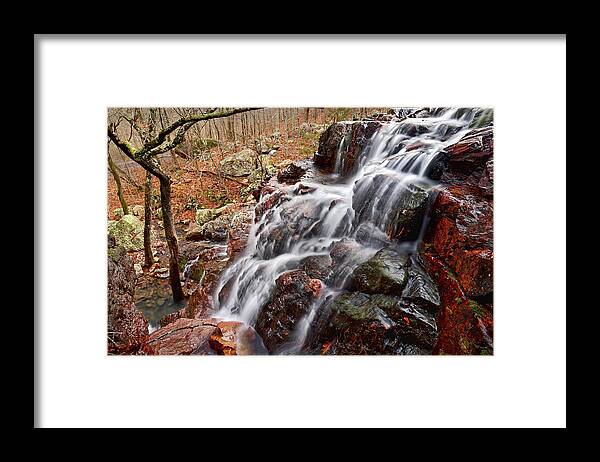Waterfall Framed Print featuring the photograph Black Mountain Cascades by Robert Charity