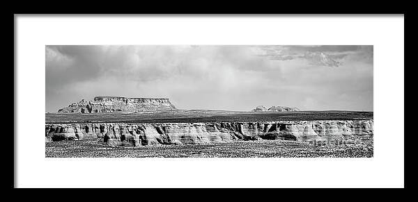 Southwest Framed Print featuring the photograph Black Panorama Southwest USA by Chuck Kuhn