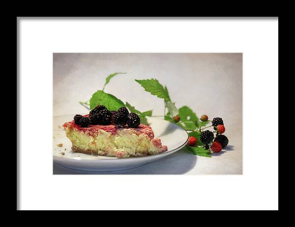 Wild Framed Print featuring the photograph Black Raspberry Cheescake by Lori Deiter