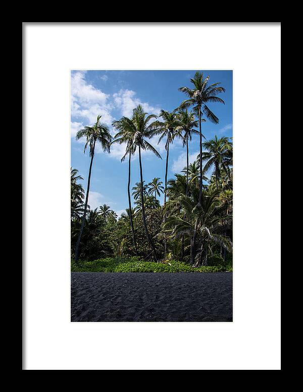 Hawaii Framed Print featuring the photograph Black Sand Paradise by Jennifer Ancker