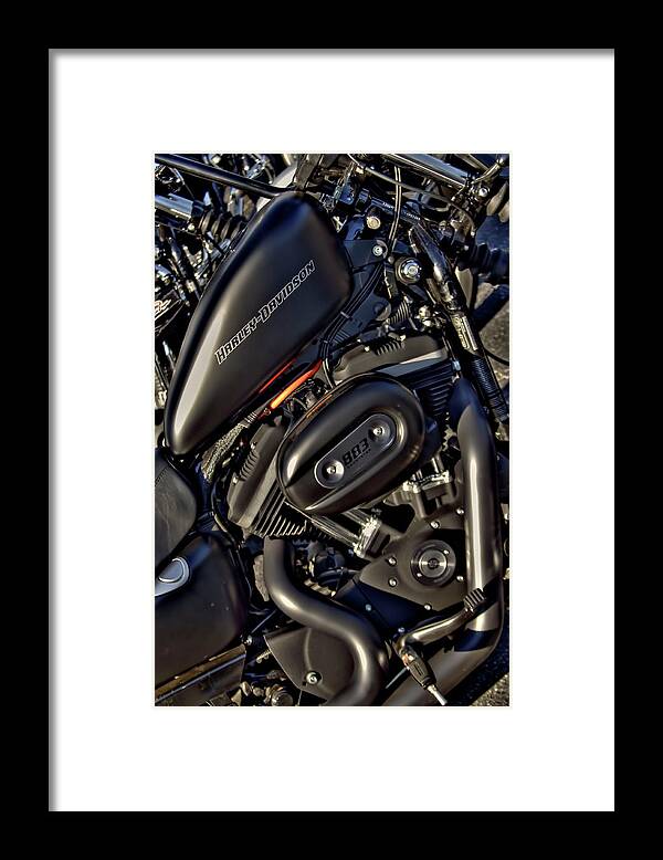 Motorcycle Art Framed Print featuring the photograph Black Sportster by Corky Willis Atlanta Photography