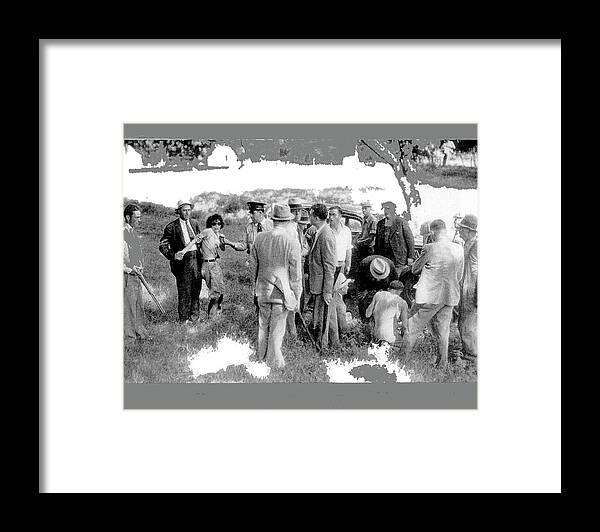 Blanche Barrow Captured July 24 1933 Dexfield Park Missouri Color Added 2016 Framed Print featuring the photograph Blanche Barrow Captured July 24 1933 Dexfield Park Missouri color added 2016 by David Lee Guss