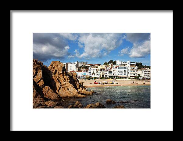 Blanes Framed Print featuring the photograph Blanes Resort Coastal Town On Costa Brava In Spain by Artur Bogacki