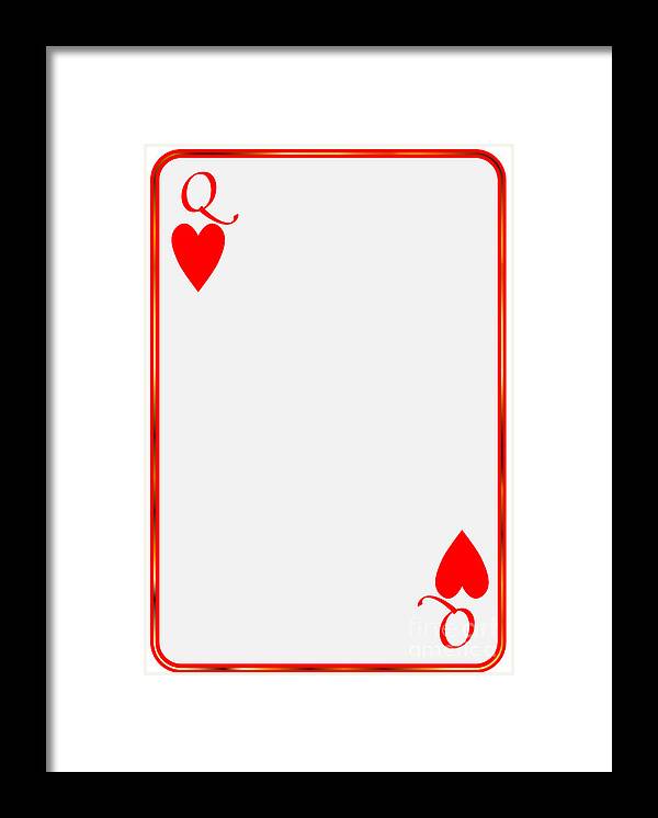 Blank Playing Card Queen Spades Digital Art by Bigalbaloo Stock