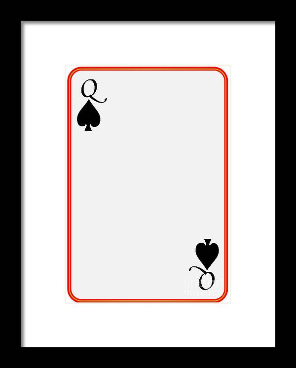 Blank Playing Card Ace Spades Canvas Print