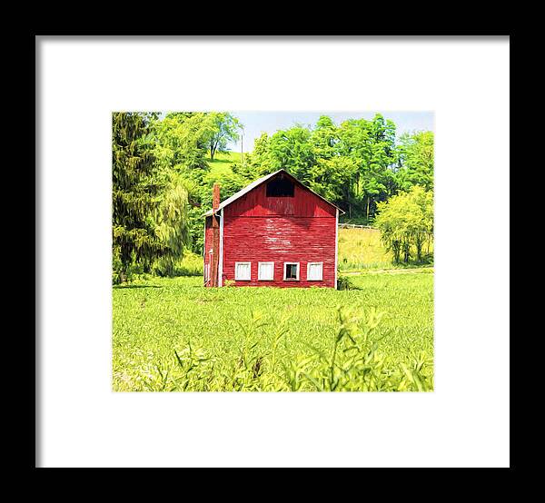 Barn Framed Print featuring the photograph Blazing Barn by Anthony Baatz