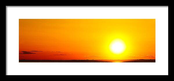 Sunset Framed Print featuring the photograph Blazing Sun by JoAnn Lense