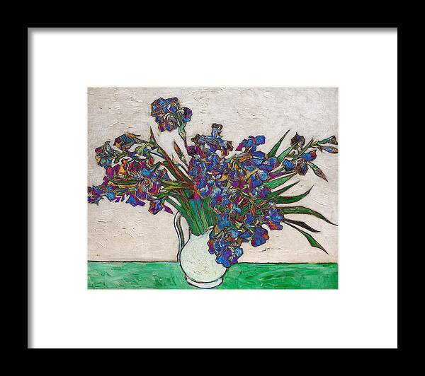 Abstract In The Living Room Framed Print featuring the digital art Blend 16 van Gogh by David Bridburg