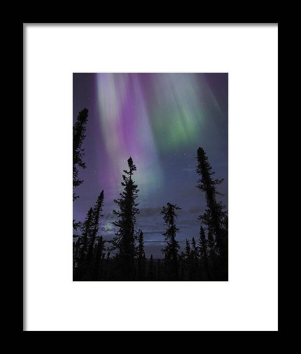 Aurora Borealis Framed Print featuring the photograph Blended Purples by Ian Johnson