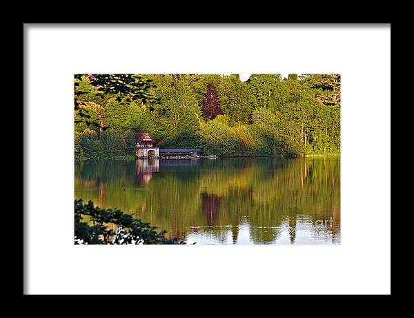 Blenheim Palace Framed Print featuring the photograph Blenheim Palace Boathouse 2 by Jeremy Hayden