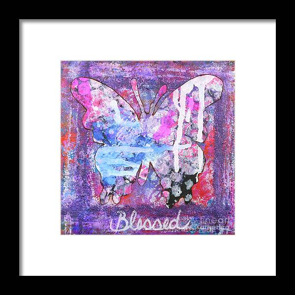 Lisa Crisman Framed Print featuring the painting Blessed Butterfly by Lisa Crisman