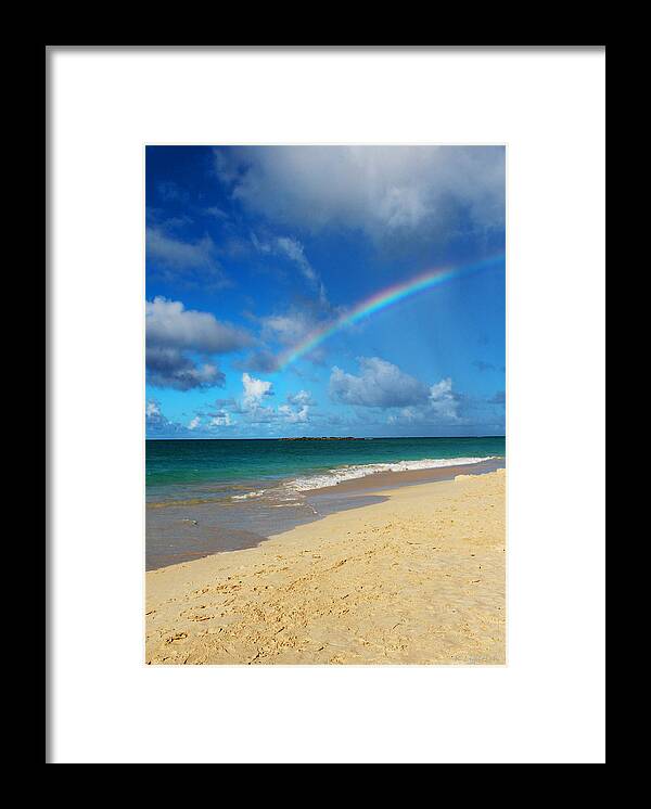 Rainbow Framed Print featuring the photograph Blessed With A Rainbow by Kerri Ligatich