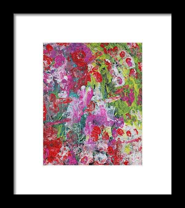 Colors Of Bliss Contentment Delight Elation Enjoyment Euphoria Exhilaration Jubilation Laughter Optimism  Peace Of Mind Pleasure Prosperity Well-being Beatitude Blessedness Cheer Cheerfulness Content Framed Print featuring the painting Bliss by Sarahleah Hankes