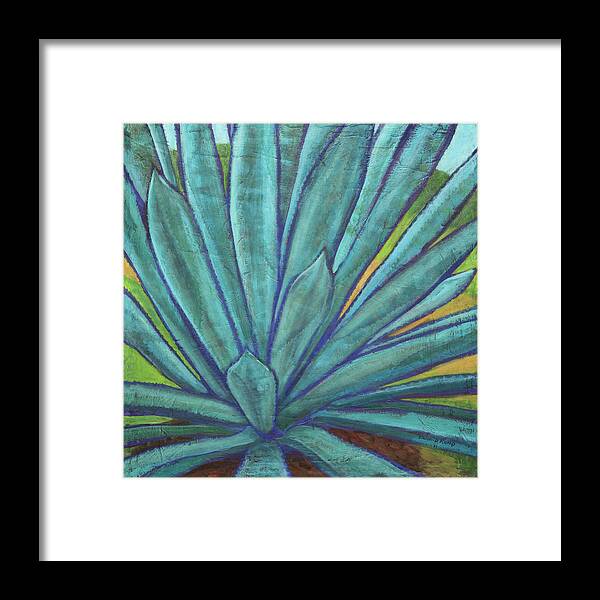 Coconut Bliss Framed Print featuring the painting Blissful Agave by Tara D Kemp