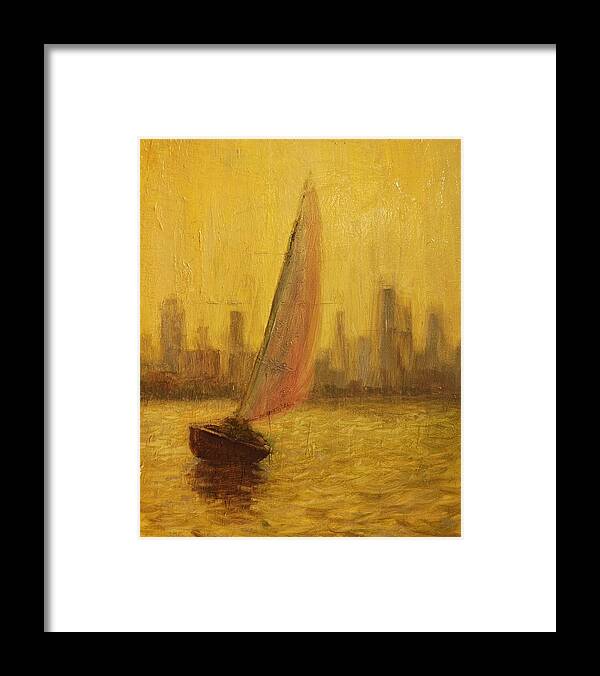 Sailing Framed Print featuring the painting Blissful sail by Will Germino