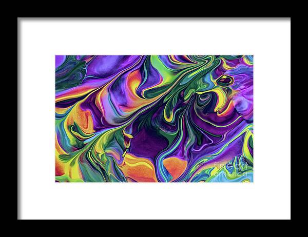 Abstract Framed Print featuring the painting Block Rockin' by Patti Schulze