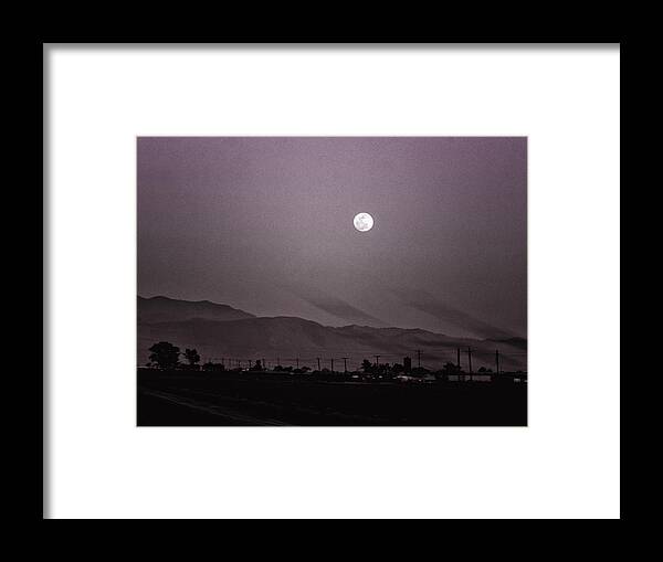 Moon Framed Print featuring the photograph Blood Moon on Hwy 101 by Jessica Levant
