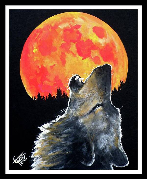 Blood Moon Wolf by Tom Carlton