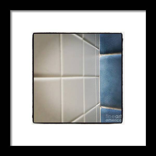 Minimalist Framed Print featuring the photograph Blue and White Tiles by Jason Freedman