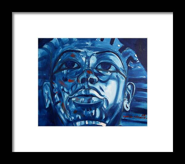 King Tut Framed Print featuring the painting Blue Boy by Howard Stroman