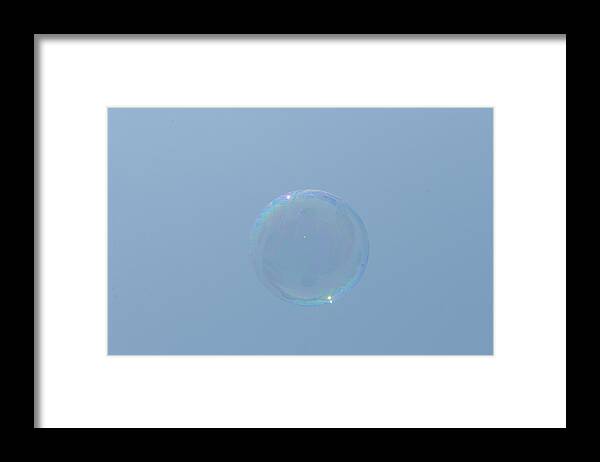 Blue Framed Print featuring the photograph Blue bubble by Brian Green
