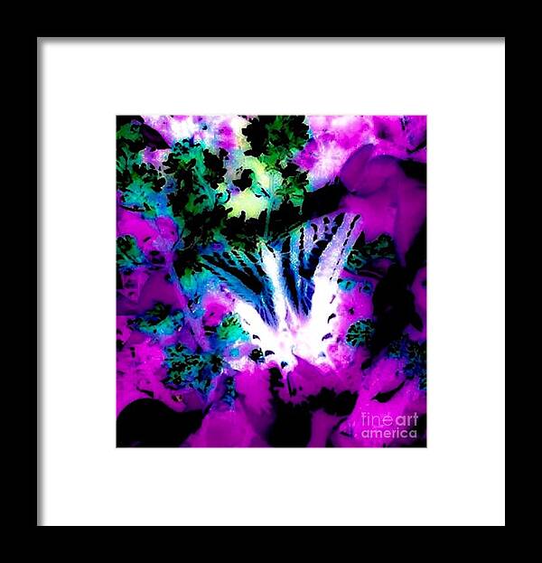 Butterfly Framed Print featuring the mixed media Blue Butterfly by Jennifer Lake