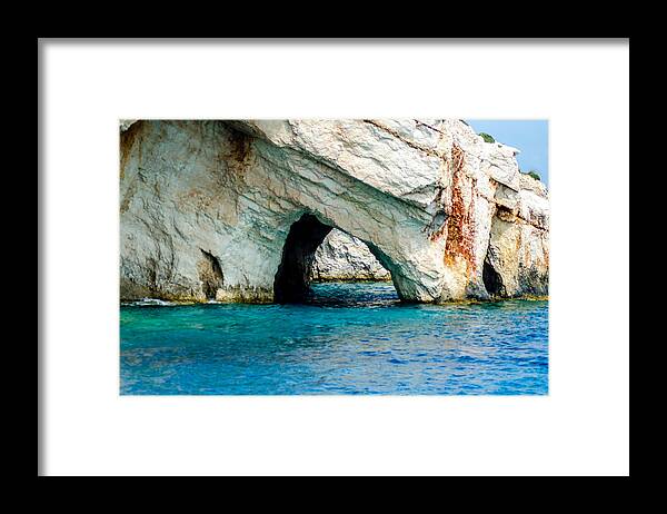Turquoise Framed Print featuring the photograph Blue Cave 4 by Rainer Kersten