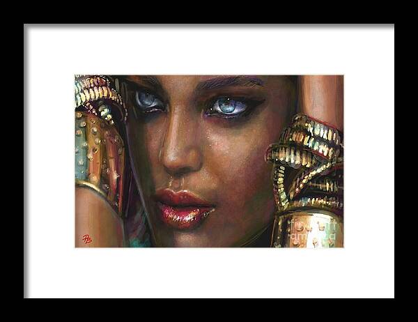 Painting Framed Print featuring the painting Blue Eyes 1 by Angie Braun