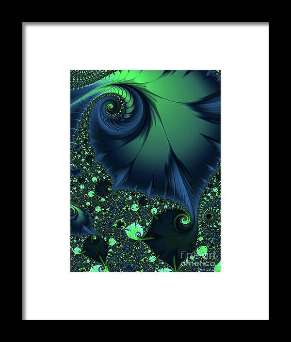 Cootie Framed Print featuring the digital art Blue Green Cootie by Elizabeth McTaggart